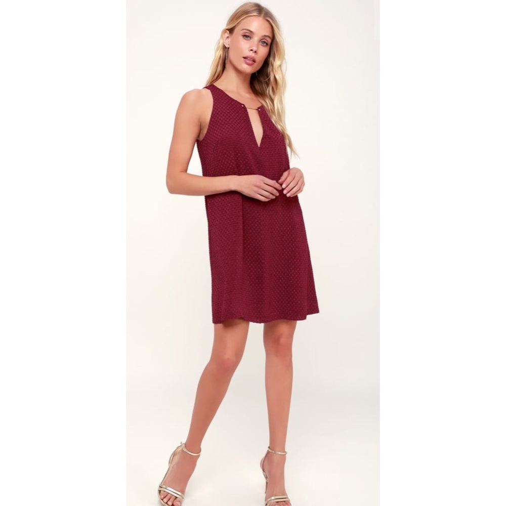 Lulu’s Burgundy Shift Dress